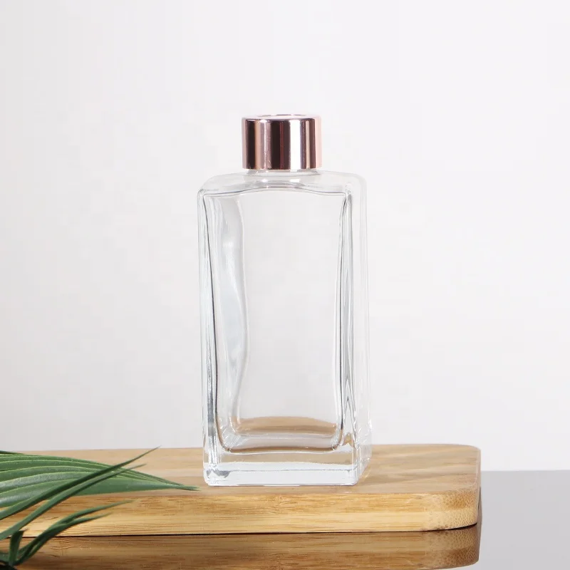 250ml empty clear rectangle square reed diffuser glass aroma bottles luxury glass