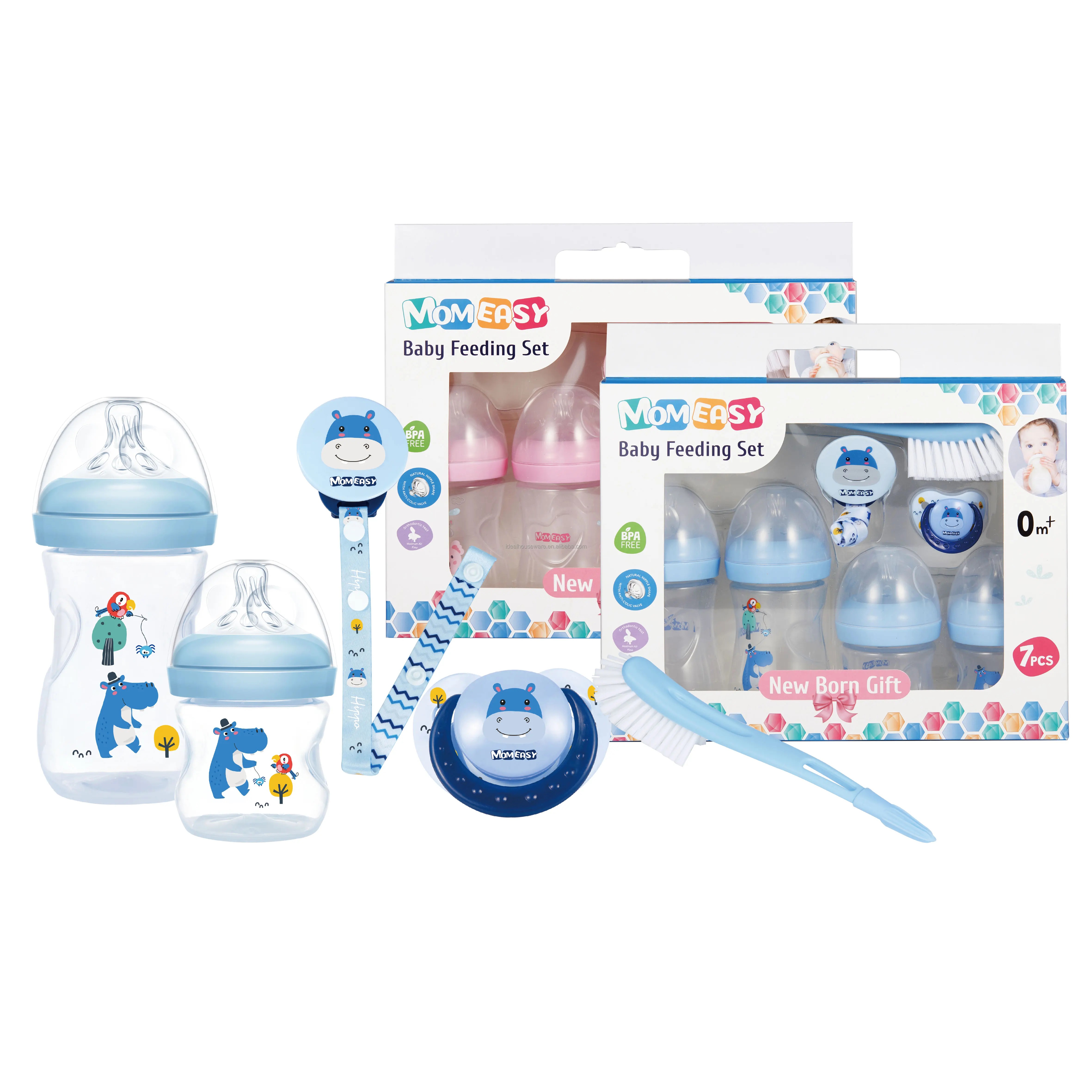 7PK PP New Born Baby Gift Set Baby Feeding Bottle Set Baby Bottle Set