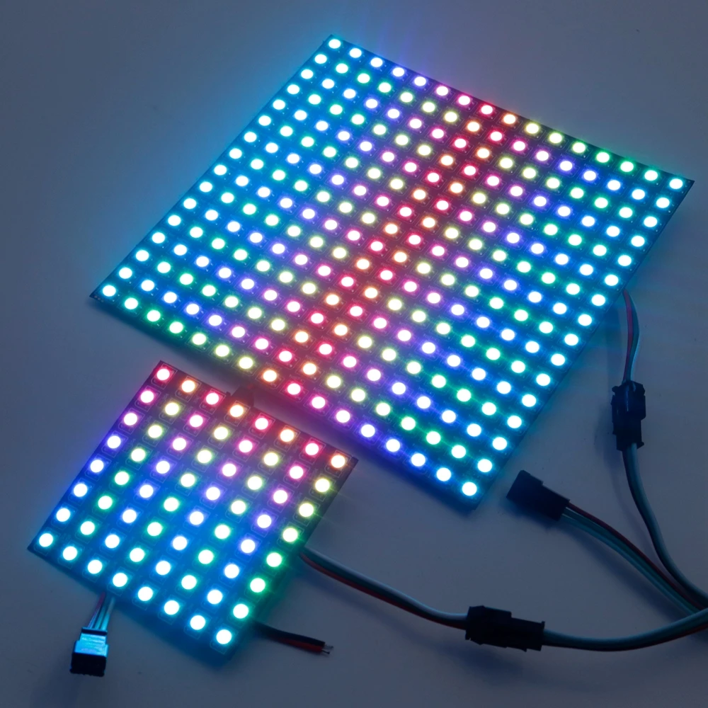 WS2812B 8x8 16x16 8x32 индивидуально Адресуемая RGB Светодиодная панель WS2812 цифровой модуль матричный экран DC5V