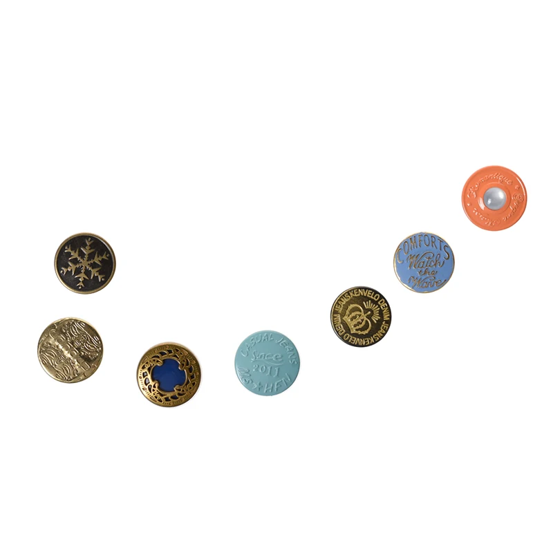 Custom star snap metal blazer jeans jewelry buttons components thobe for jacket and blazers