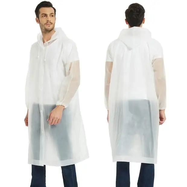 Reusable and economic PEVA raincoat with many colors are on sale