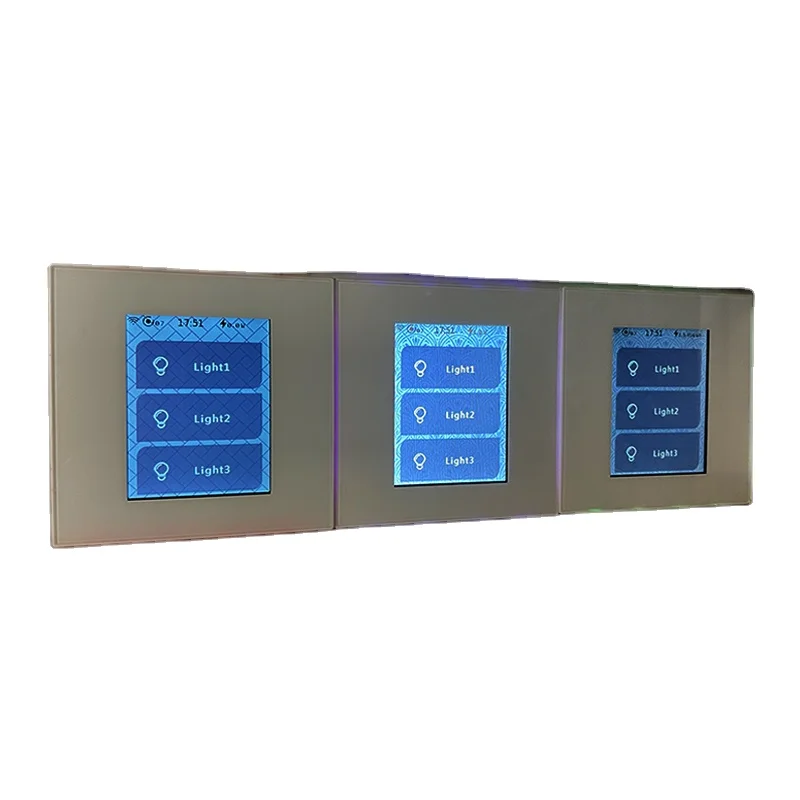 Lanbon Home Application Tuya WIFI LCD Touch Wall Switch 5 Model in One Switch EU US White Black Smart Home Wifi Smart Switch