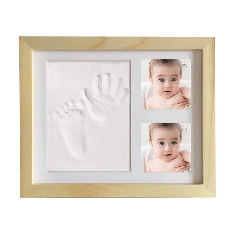Frames Footpicture Framerame Wood Custoglass Mirrorhite Aibwoodshionable Baby Customized Logo White AIBO Fashionable Photo Frame