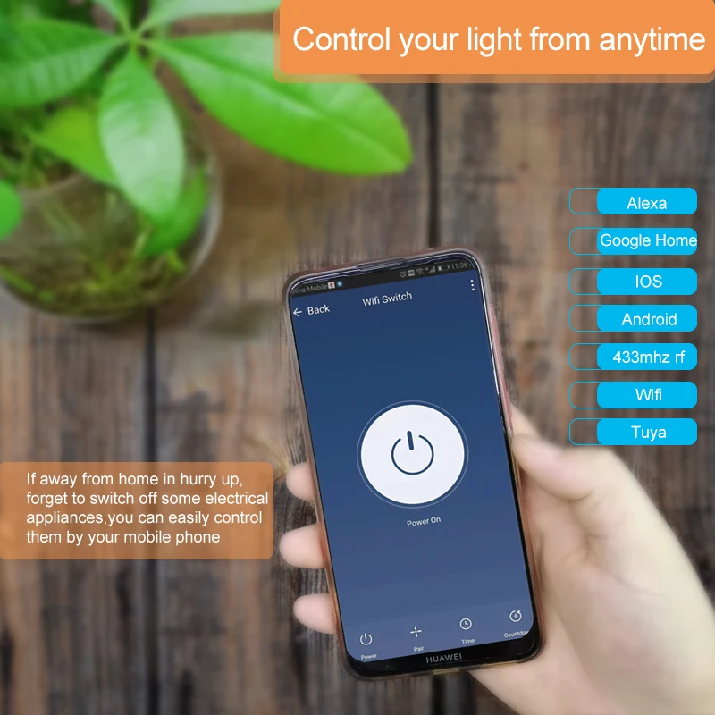 New products ideas 2022 tuya kinetic switch and receiver smart home switch remote control
