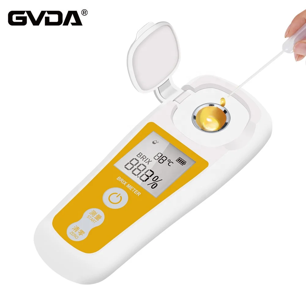 GVDA Saccharimeter 0-55% portable brix automatic Digital refractometer Sugar Brix Meter for sugar containing solutions