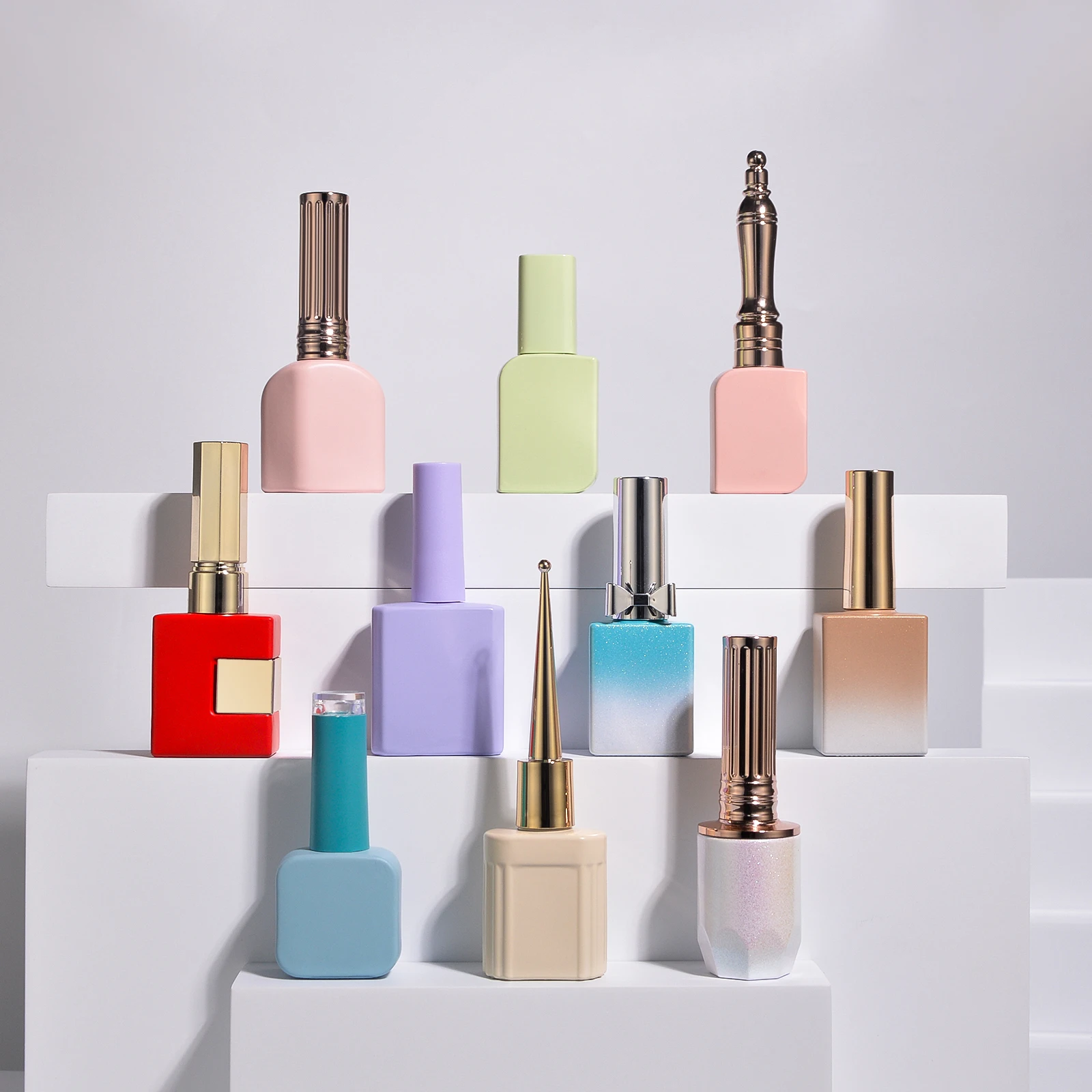 10/12/15/20ml Stock Empty Uv Gel Bottle OEM Wholesale Custom Logo Private Label Gel Nail Polish Varnish Bottle Nail Art Salon