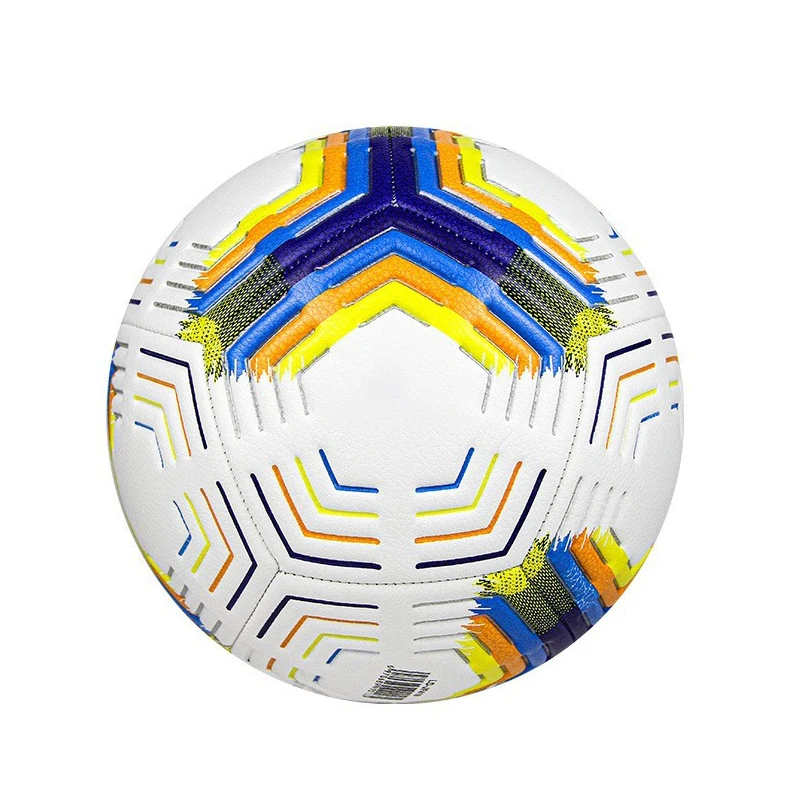 China factory cheap wholesale machine sewing Process Thickened bump foam PU leather training ball football size 5 Customize