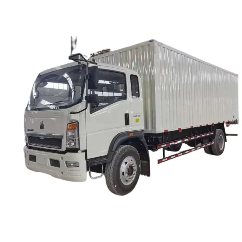 Cheap Price SINOTRUCK 4*2 LHD Light Duty Van Cargo Box Truck  China Manufactured HOWO Dry Cargo Lorry Pickup Van Box