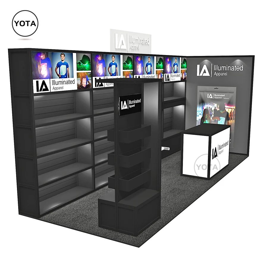 Tawns 3x6 Backlit Shelves Creative Corner Trade Show Booth