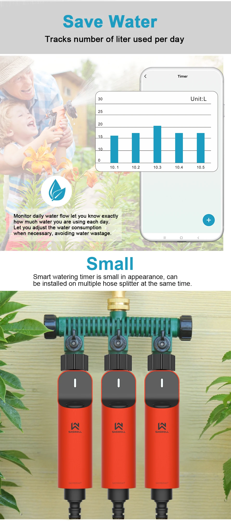 smart Hose Watering Timer works with Alexa voice control
