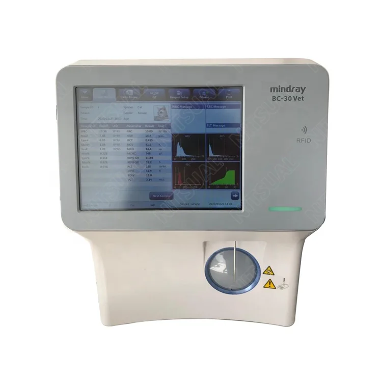 Mindray BC-30Vet Hematology Analyzer Veterinary 4 Part Differential CBC Machine BC 2800 Vet