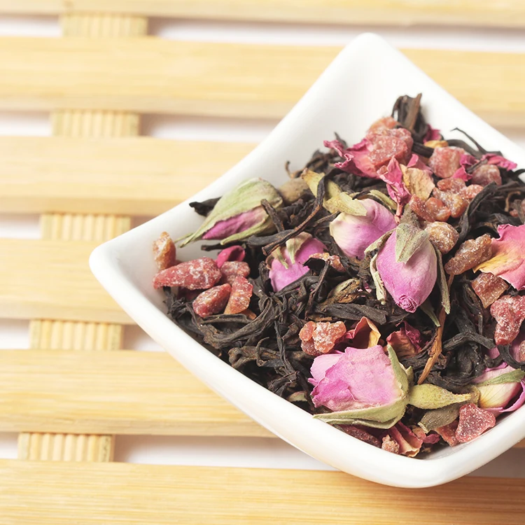 Strawberry Rose Flavored Pure Ceylon Black Tea