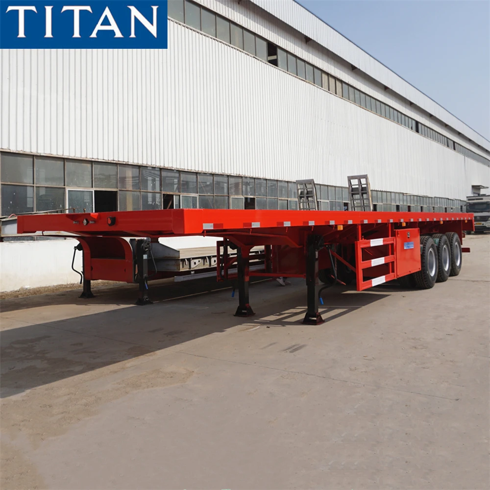 TITAN high bed trailer 45 ft flat body decks trailers for sale