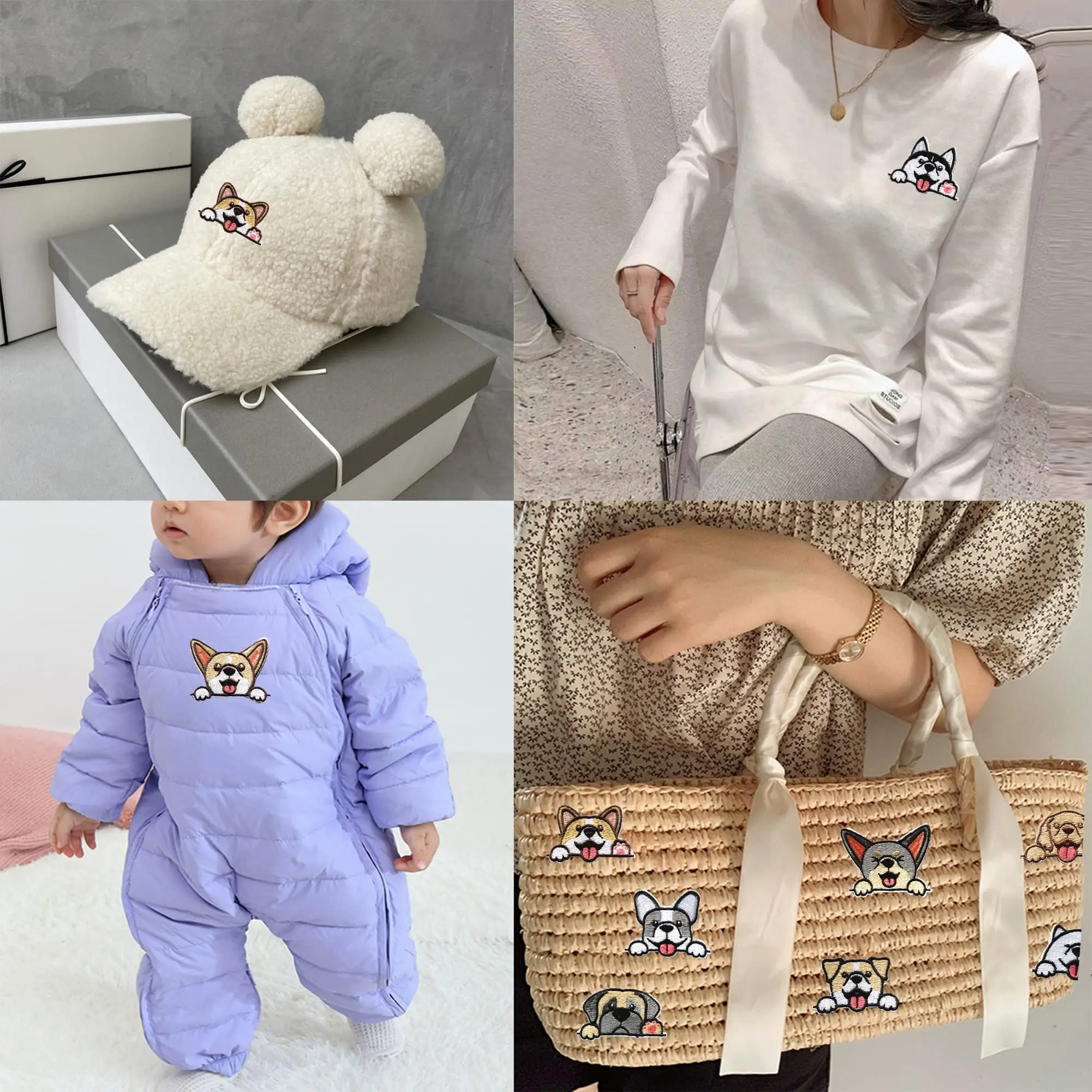 Clothing Accessories Decoration Puppy Embroidered Appliques Dog Patterns Patches for Clothing Bags Jeans Jackets Shoes
