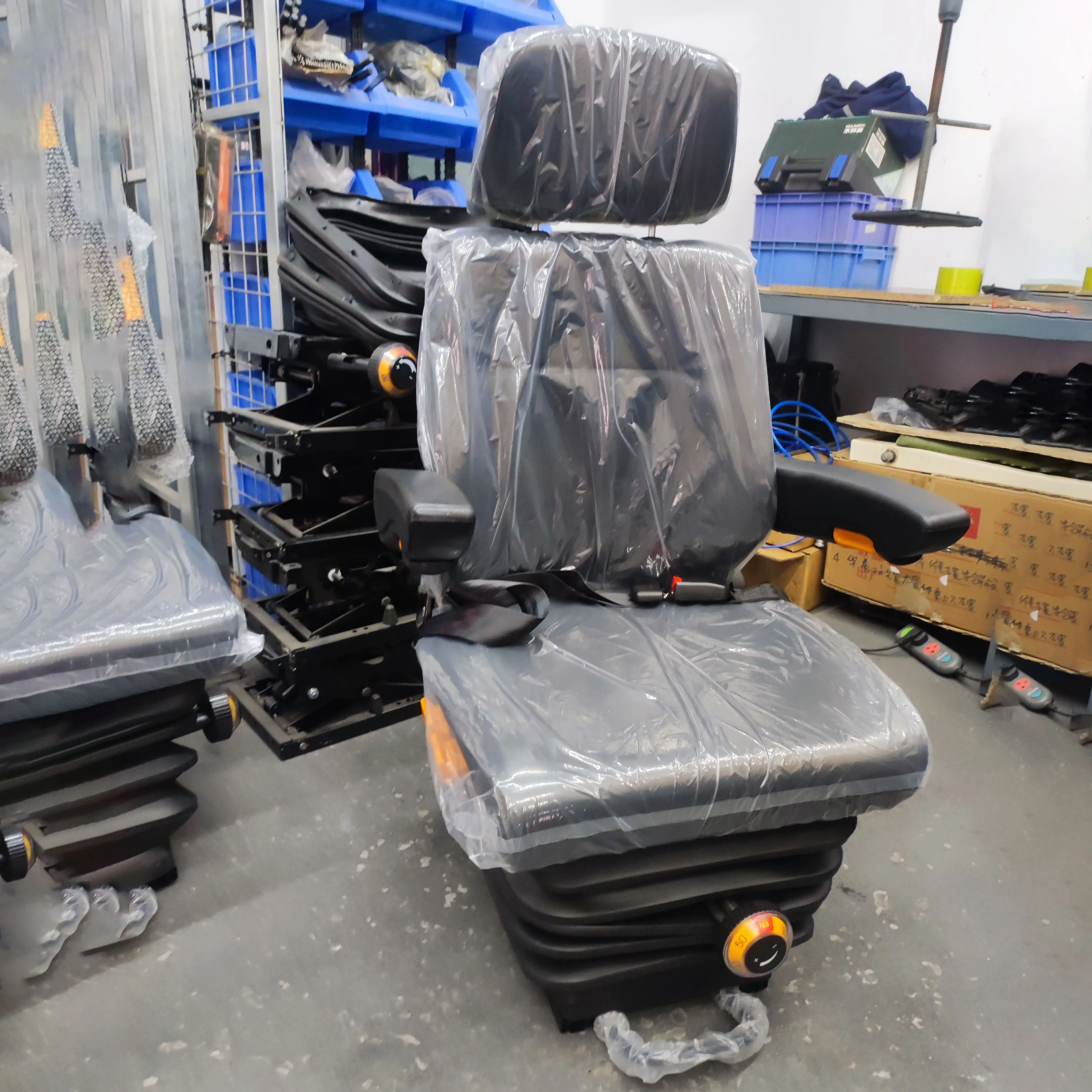 Customized OEM Universal Mechanical shock absorber seats adjustable dual armrest seats