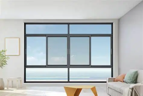 Factory price aluminum sliding Window  double glass windows and doors big vision soundproof window For bedroom