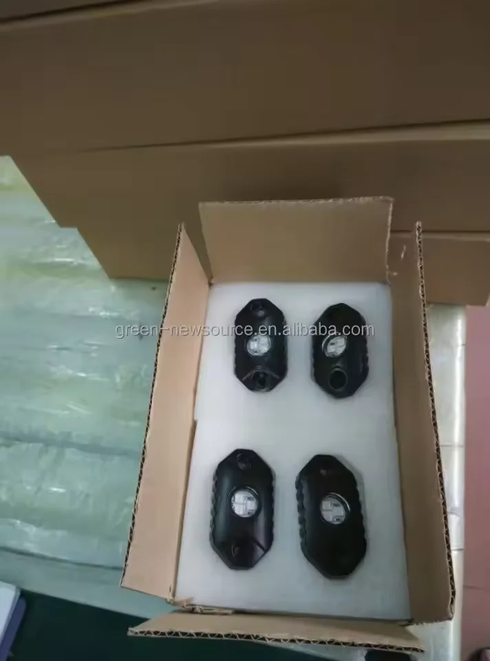 Camping Dome Light Hid Off-Road White & Amber RGB LED Rock Lights IP68 with Bluetooth Control for SUV UTV ATV Offroad Truck etc