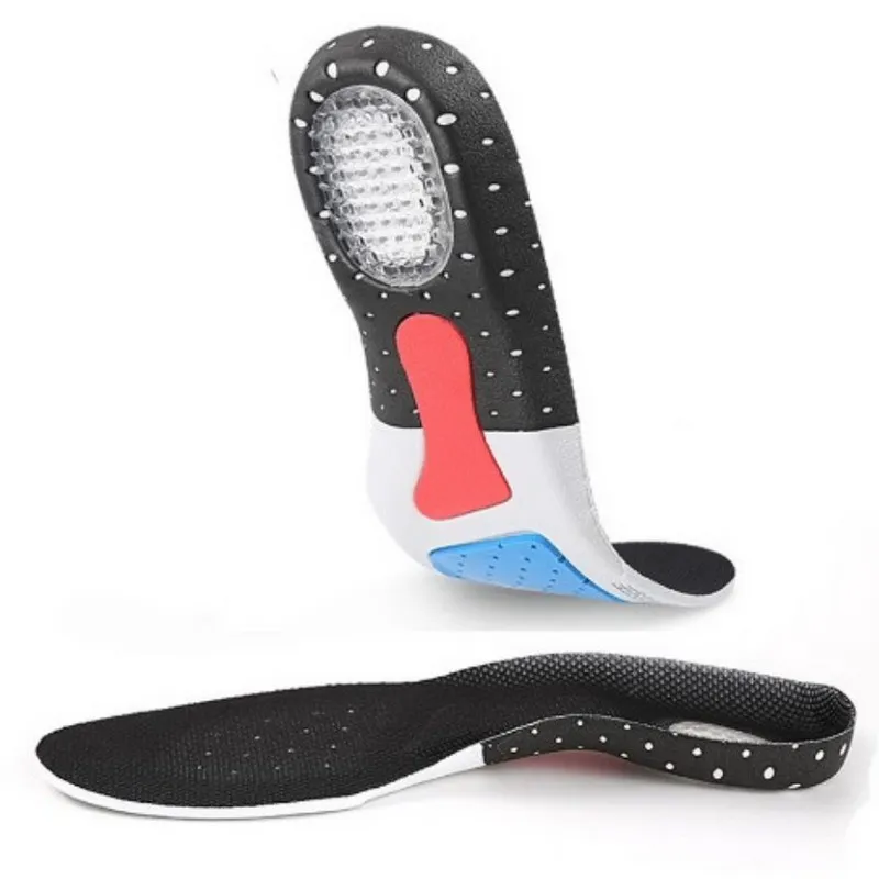 Silicone Gel EVA Arch Support Insoles Shock Absorption Deep Heel Cup Work and Sports Insoles for Men and Women