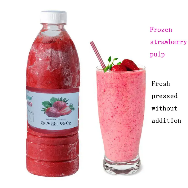 Original Fresh Fruit Strawberry Food Bottled Frozen Fruit Pulp Price Frozen Strawberry Pulp Fruit Pulp Strawberry