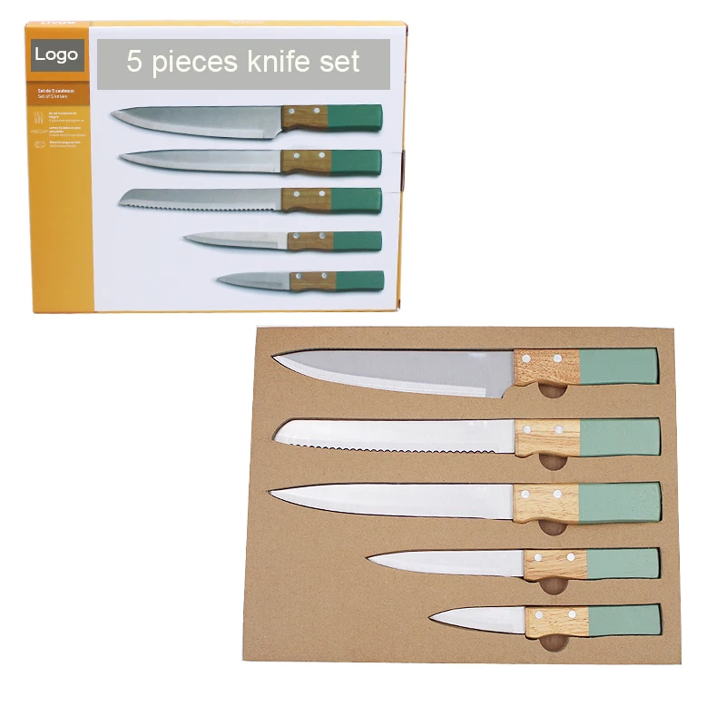  2021 amazon new style 5 pieces kitchen knife set with customized