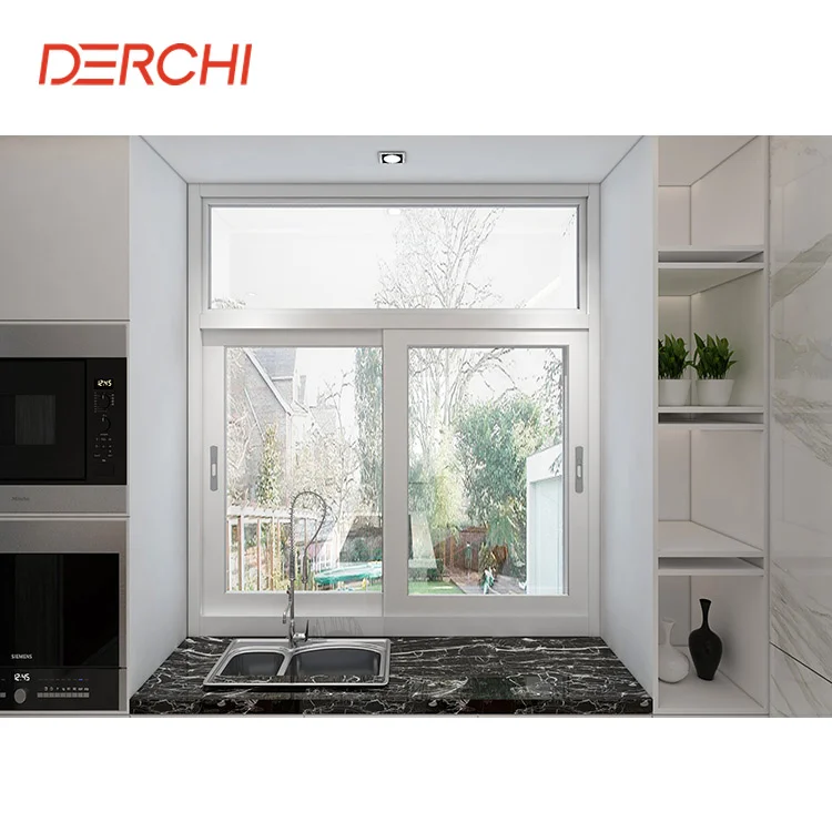 Cheap price soundproof simple design aluminum sliding glass windows