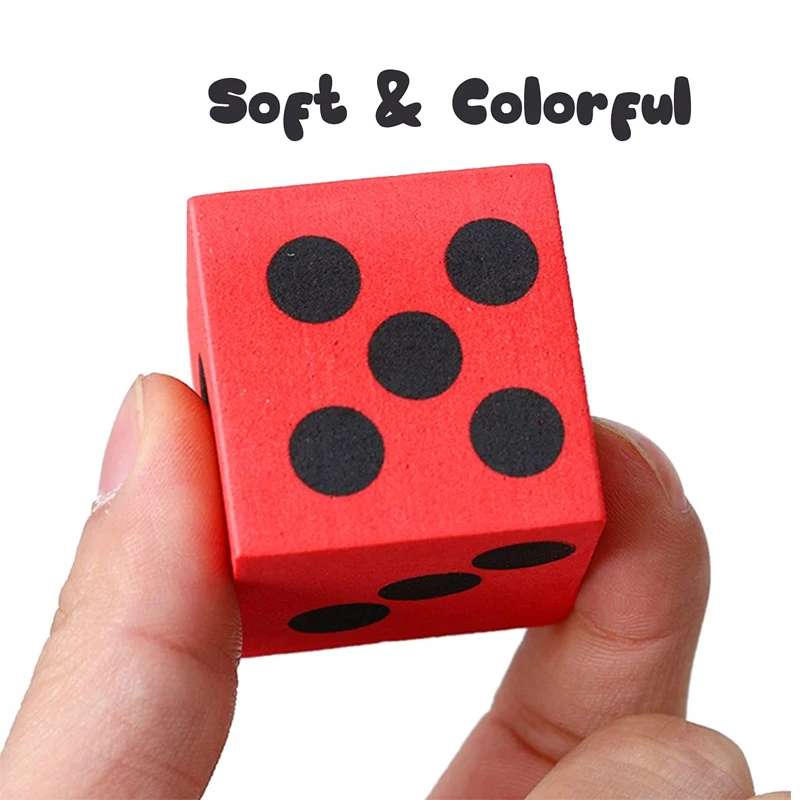 Manufactory Hot Selling Custom Colorful Rubber Polyhedral Large Size 10 Cm Soft Eva Foam Number Game Dice