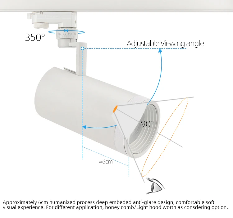 RONSE DALi Dimming 30w 2-wire 1-phase Adapter Track Rail Syetem LED Smooth Franchised Store