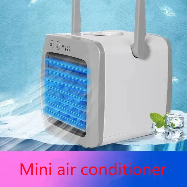 
mini cartoon portable rechargeable usb handheld desk and household electric bladeless cool fan with water 