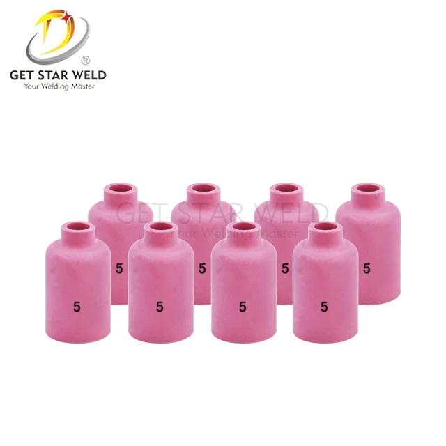Get Star Weld WP17 18 26 tig torch consumables medium Alumina gas lens TIG ceramic cup nozzle 54N18/17/16/15/14/18L/17L/16L