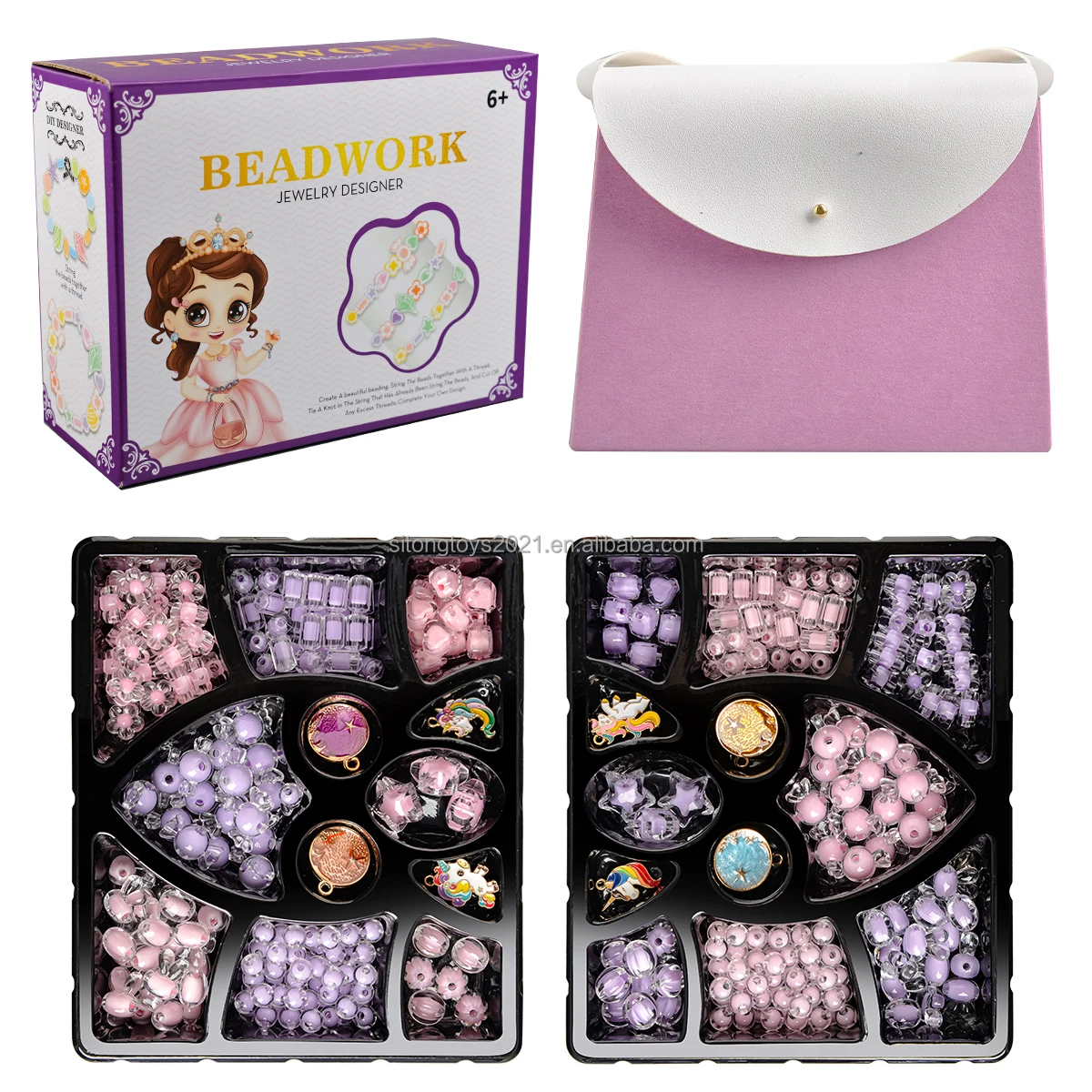 2024 New SaleSets Girls Toys Children Diy Making Bracelets Creative Hand Rope Kit diy beads Toy