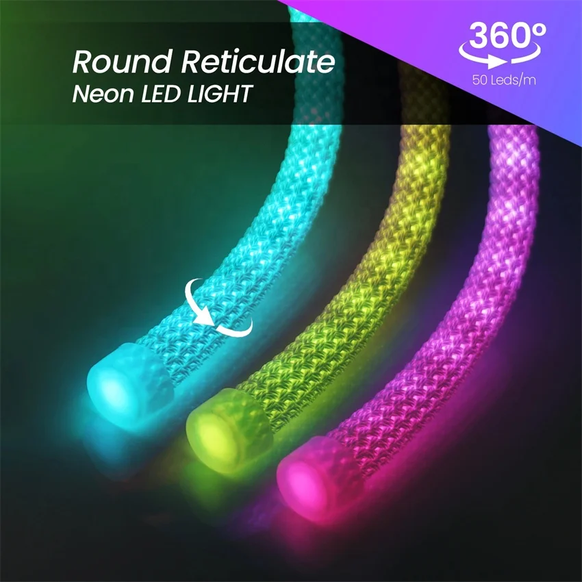 DC12/24 В IP67 уличный внутренний адрес RGB RGBIC 360 градусов светодиодный пиксельный светильник Светодиодная трубка светодиодная неоновая веревка