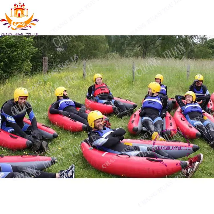 PVC 0.9 or 1.2mm White Water Rafting Inflatable Raft Drift Boat For Water Slide