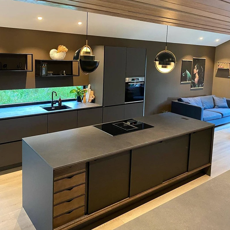 Australia Lacquer Wall Almirah Design Metal Modern Kitchen Pantry Mauritius Black Kitchen Cabinet