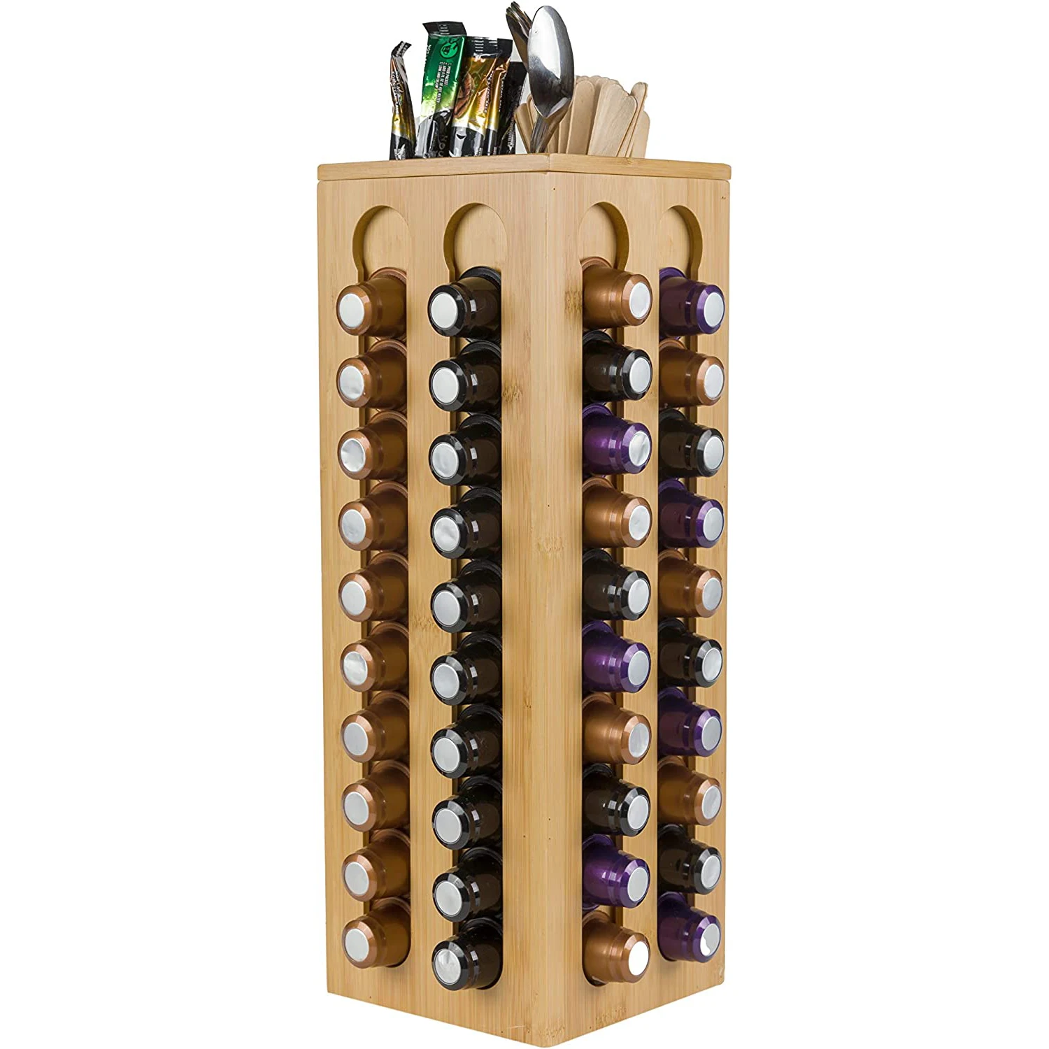 360-degrees Rotatory rotation K cup organization Capsule holder with extra space Coffee Pod Organizer Storage