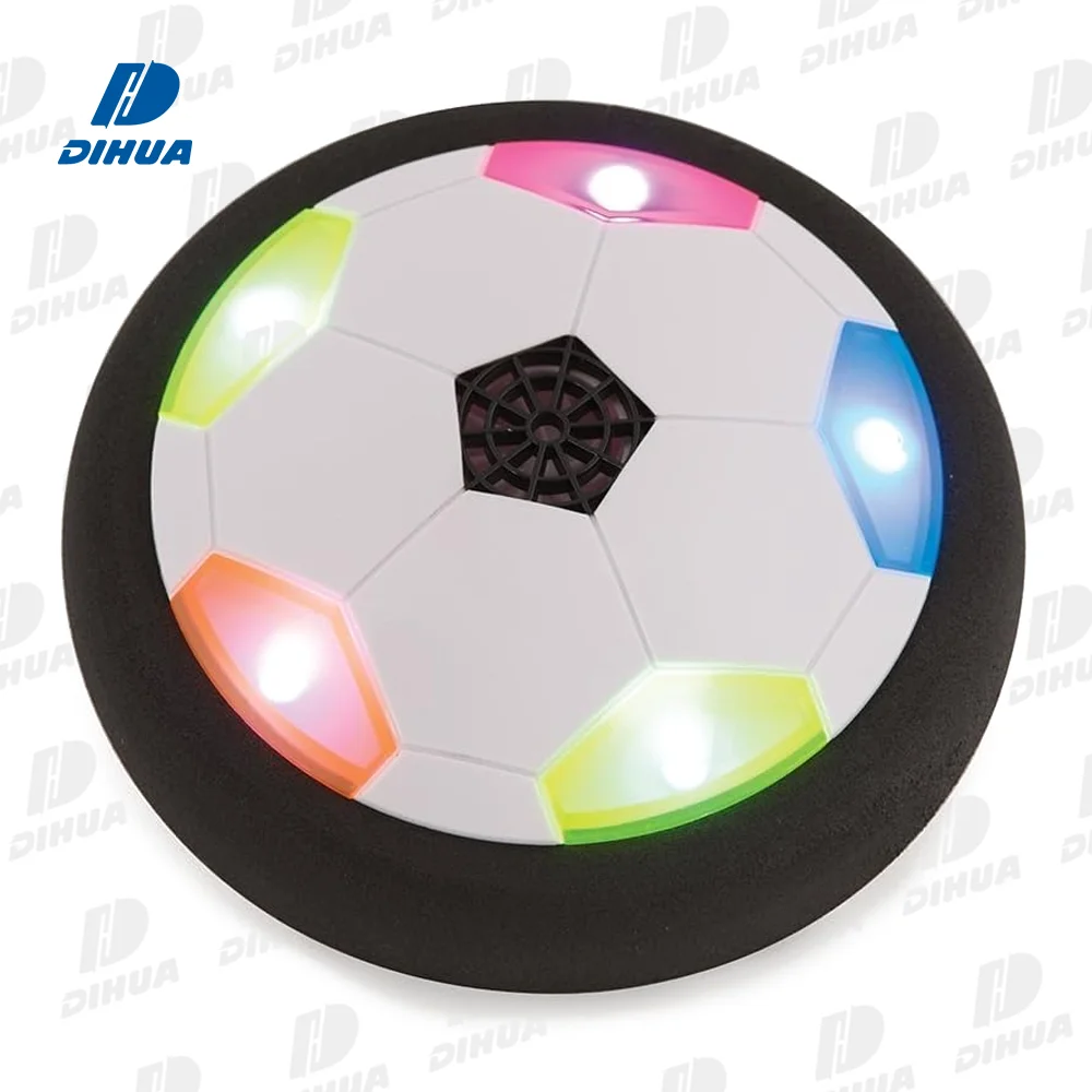 Air Power Training Ball Soccer Toy W/ LED Light Music Hover Football Disk Glide Float Disc for Kids Indoor Outdoor Play Fun Game