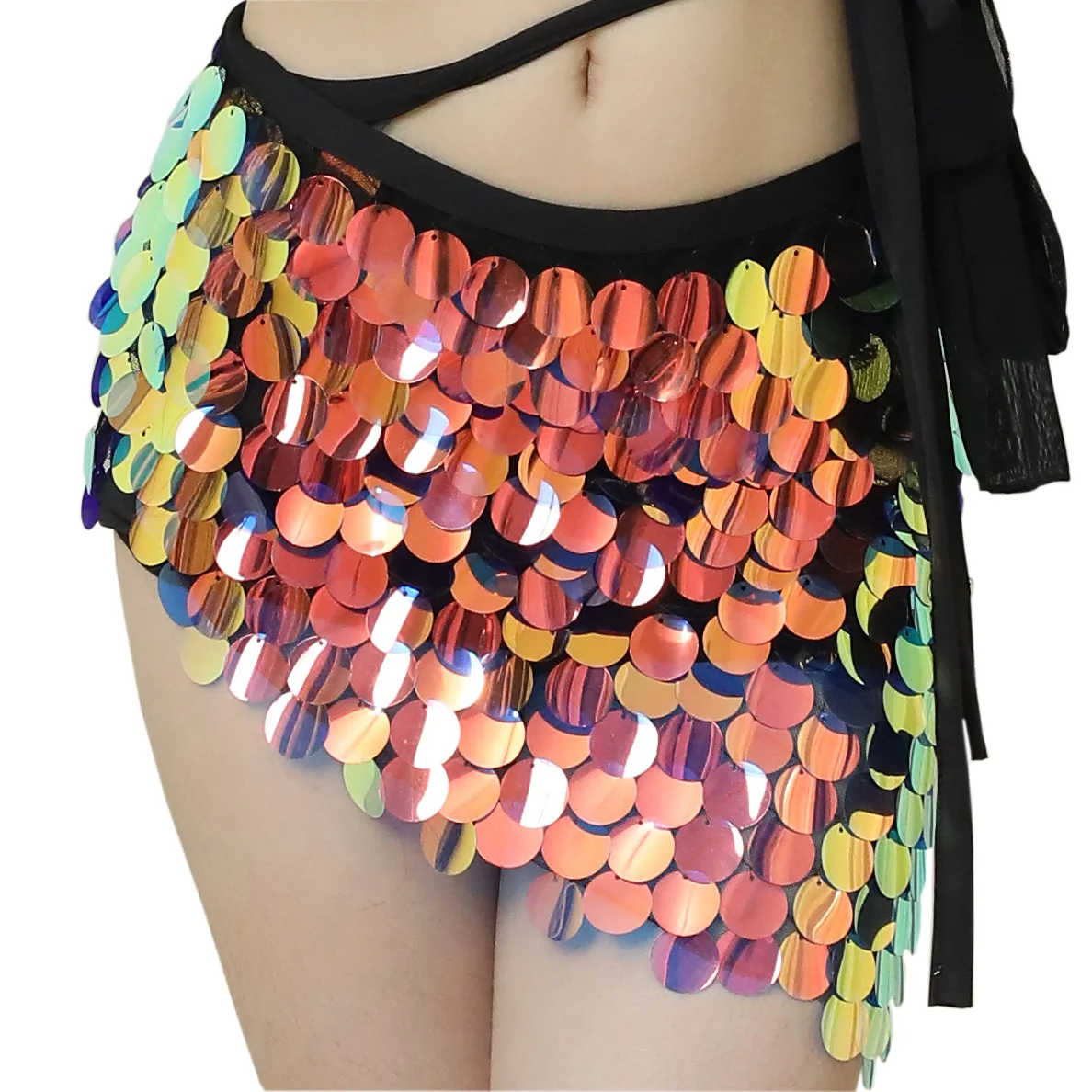 Dispatch Fast  Dancer Daily Accessories Rounded Sequin  Belly dance Mini Waist Belt in stock