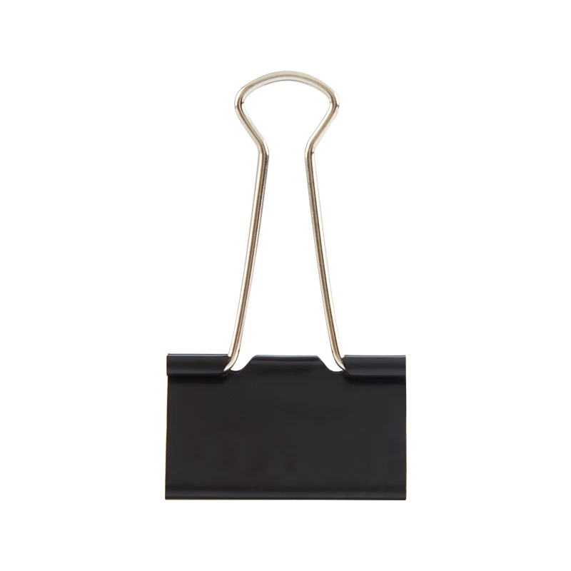 Office Use Black Metal 41mm Binder Clips Professional