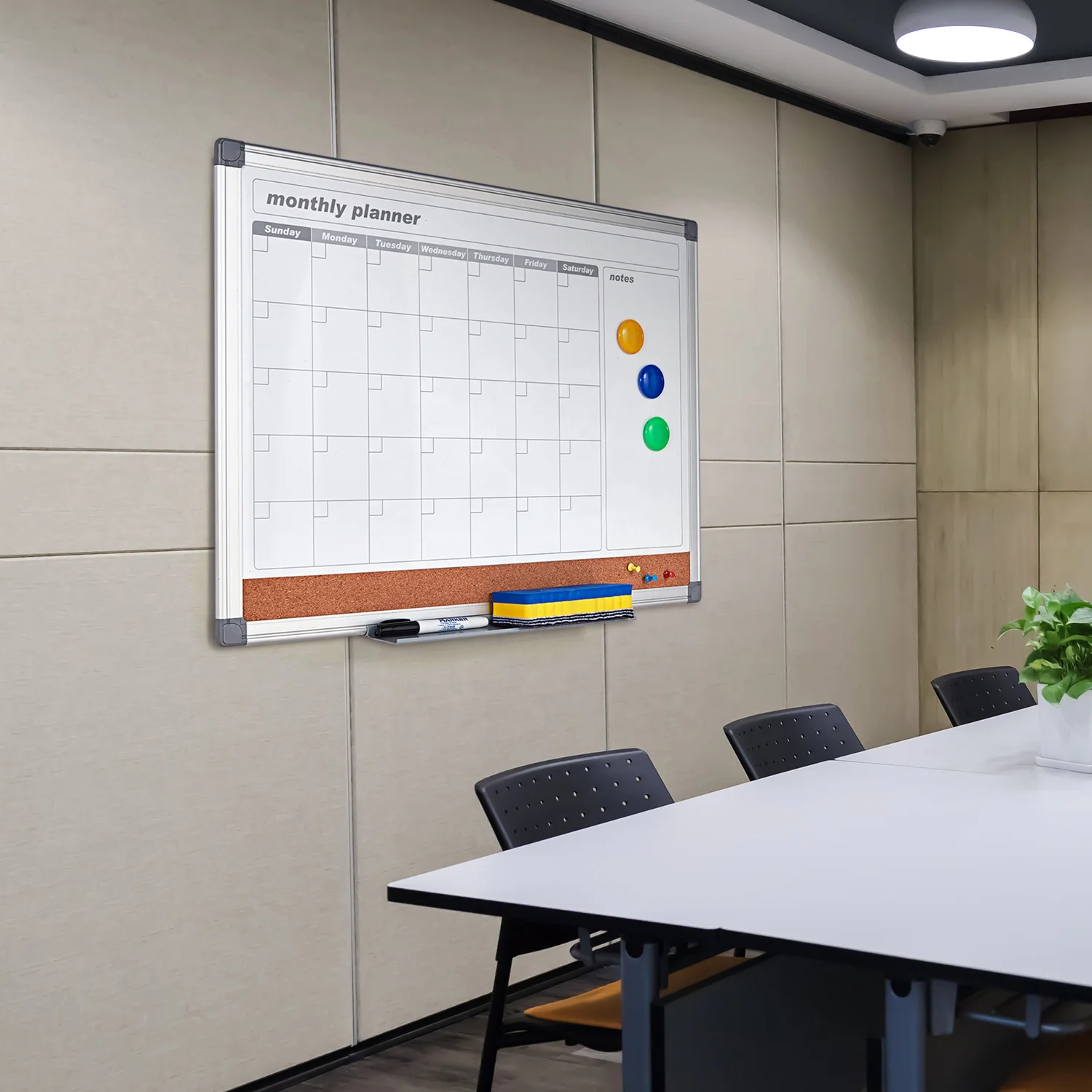 90x60 см доски ежемесячный планировщик доска настенный комбинации магнитно-маркерная календарь для белой доски