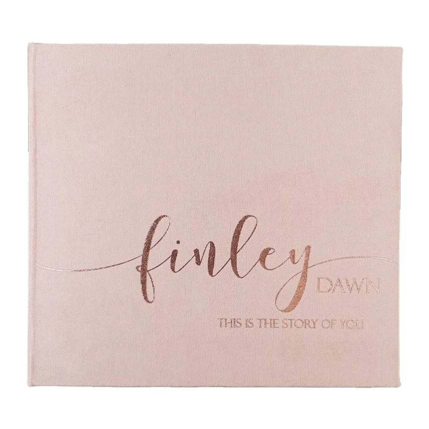 First Year Baby Memory Book As Modern Shower Gift Pink Photo Album For With Foil Rose Personalized Story Of You