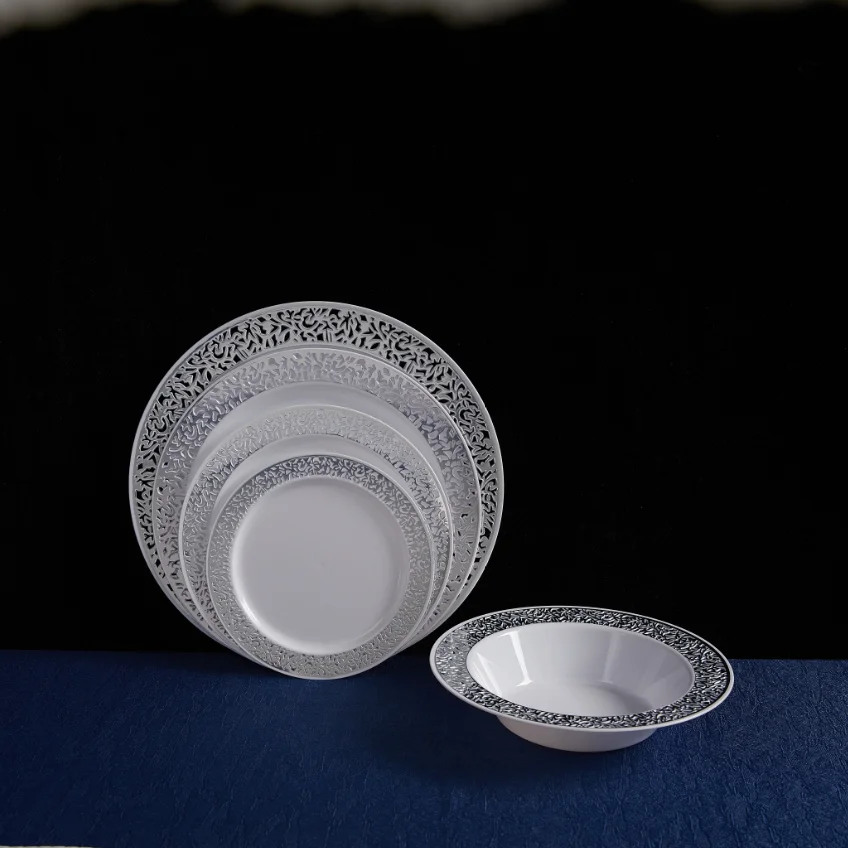 Transparent Low Price Irregular Square Plate For Dinner Party Camping Wedding Plastic Tableware Plate restaurant plastic plates