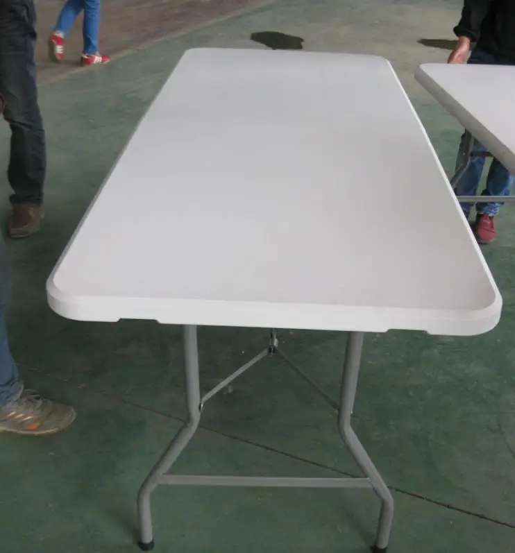 Uplion Outdoor Party HDPE Banquet Wedding Foldable Table Plastic Folding Rectangular Table