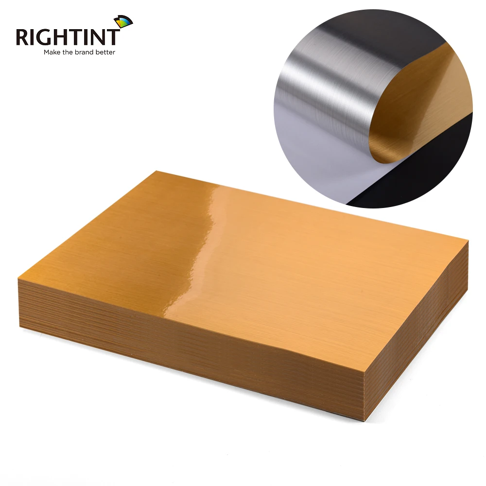 Strong Adhesion 50 Micron Brushed Golden PET Self Adhesive Mylar Film