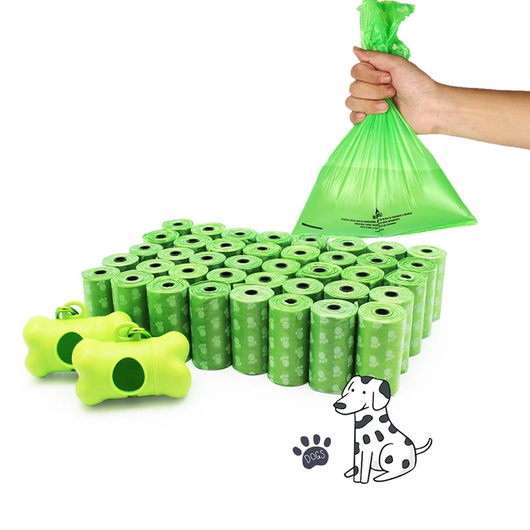 Wholesale Custom Printed  Eco Friendly Disposable Degradable Cornstarch Compostable Pet Dog Poop Bag Biodegradable