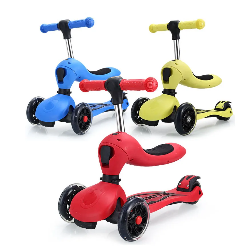 Детский скутер, трехколесный съемный самокат, складной детский самокат