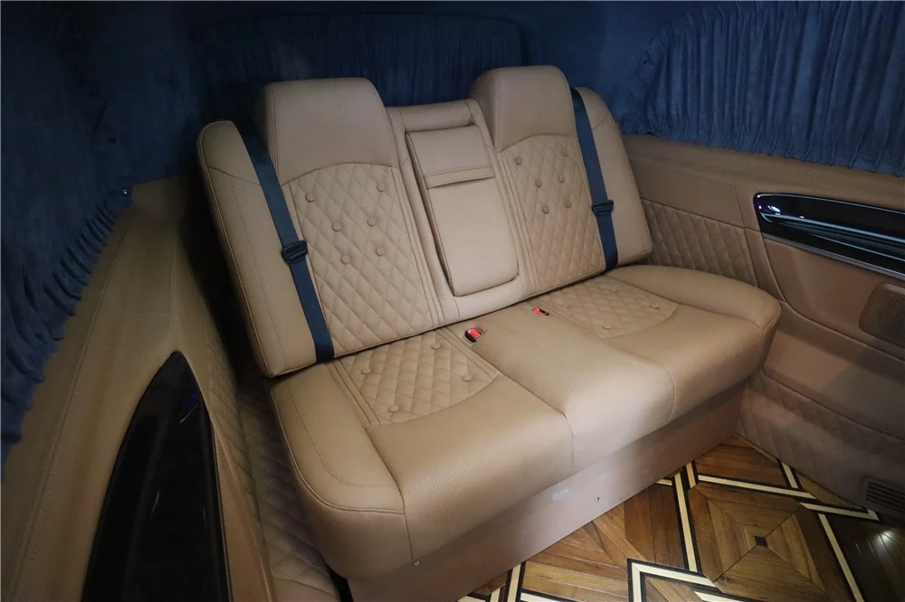 Chinese manufacturers direct selling electric front and back movement three person sofa seats with leg rest for business car