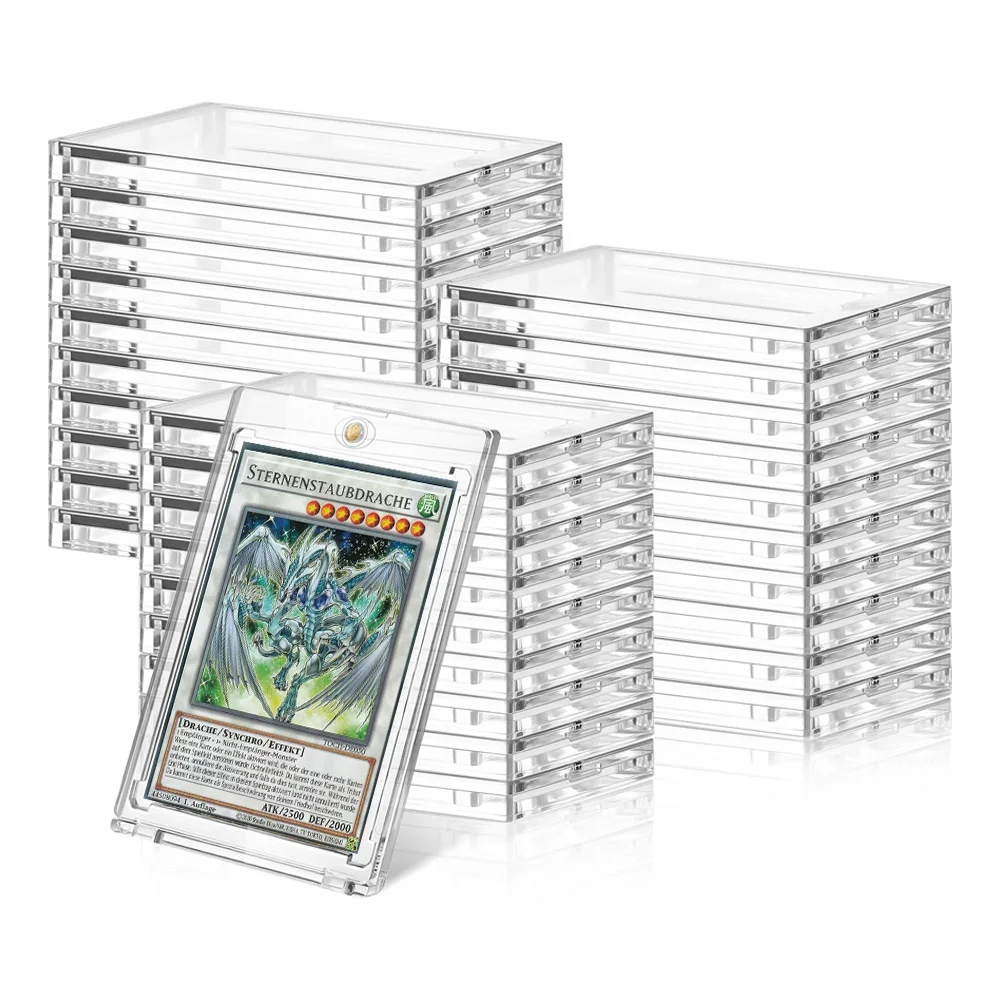 UV Protection One Touch Magnetic Trading Sports Card Holders 35pt Baseball PTCG Card Case Magnetic Holder Sports Card