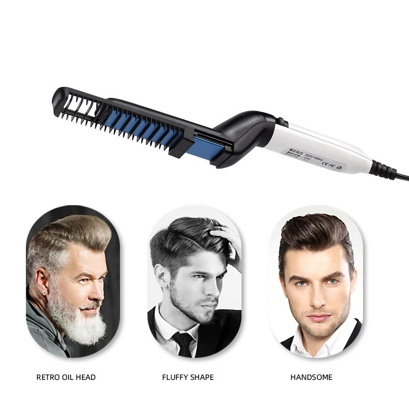 factory price Newest Men styling hair comb straightener Hair Controller Quick Styler hair straightener brush comb