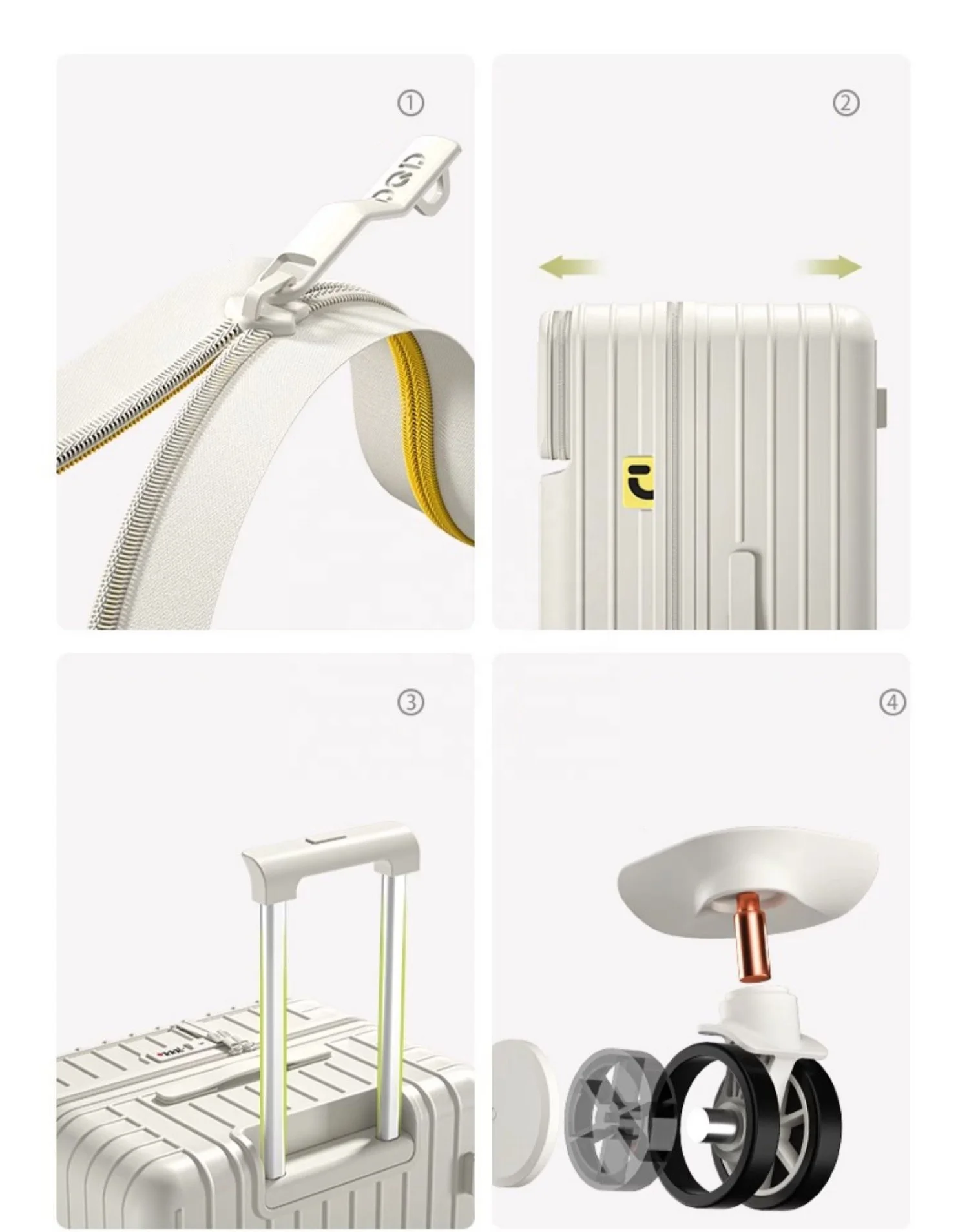 Custom Open Front with TSA Lock Cup Holder Bag 360 Degree Wheels for Travel Luggage Manufacturers Suitcases Luggage