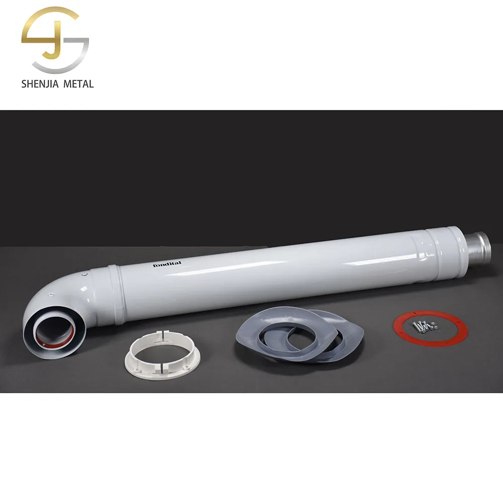 stove pipe flange inner and outer wood electric double-layer coaxial aluminum chimney gas stove exhaust pipe fireplace fittings