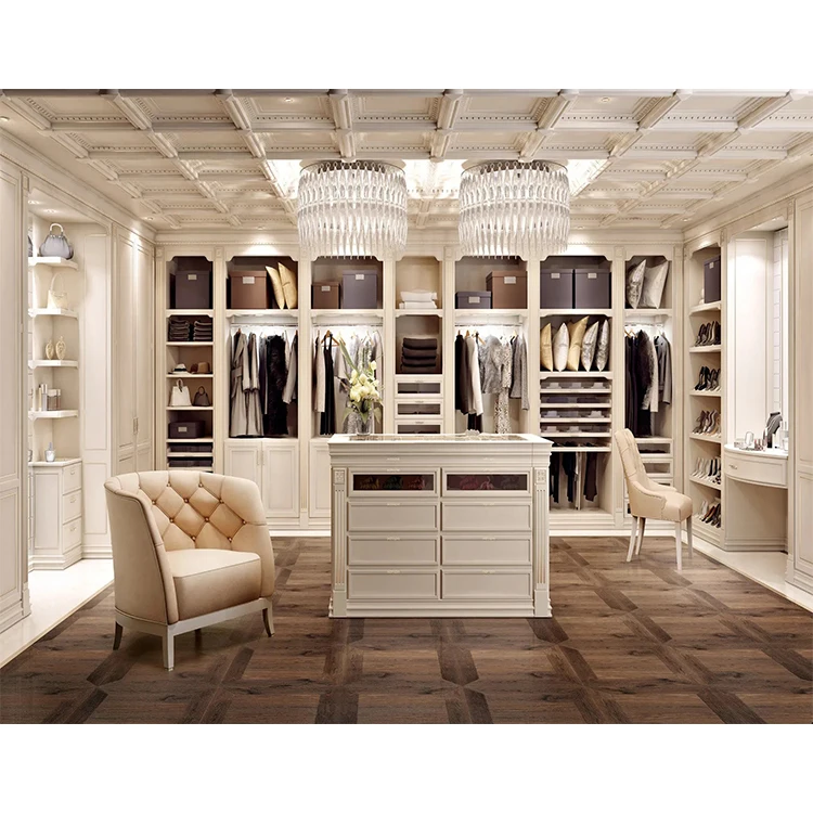 Classic french style solid wooden armoire wardrobes furniture luxury royal antique ivory white bedroom mdf wood wardrobe sets